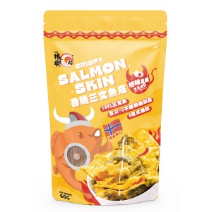 鹹蛋黃三文魚皮 60g